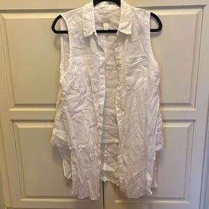 Chico's White Linen Button down
